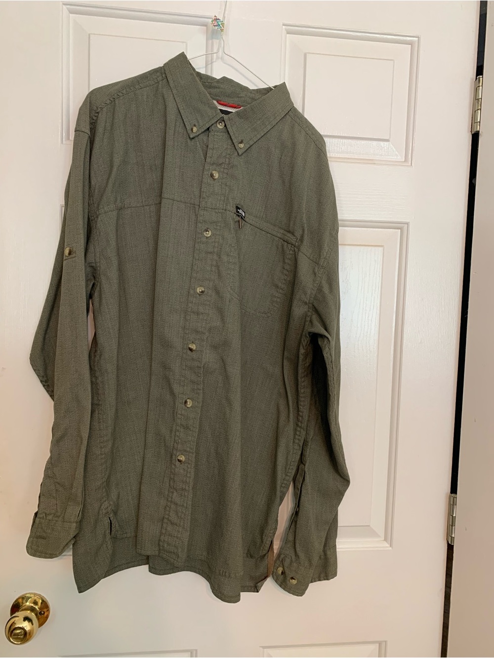 Men's Olive Green Button-Up